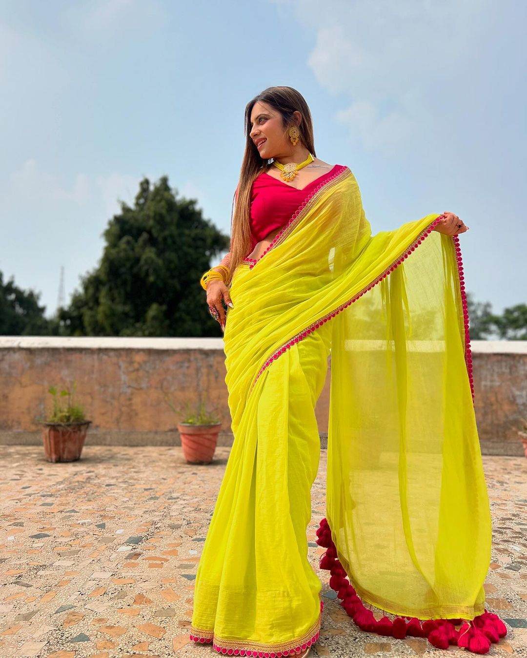 Perrot Soft Georgette Karwa Chauth Special Saree – ManMohit Fashion