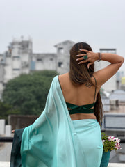Dual colour Ready to wear saree
