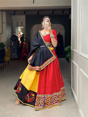 traditional Gamthi And Mirror Work For Lehenga Choli