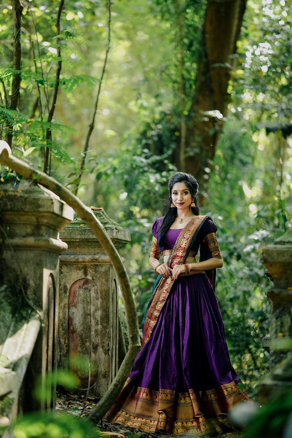 Purple Color Designer Trendy Cotton Lehenga Choli