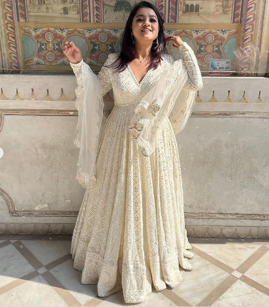 White Color Chikankari Anarkali Gown With Embroidery Work And Dupatta-manmohitfashion.com ManMohit Fashion White Color Chikankari Anarkali Gown With Embroidery Work And Dupatta-manmohitfashion.com ManMohit Fashion
