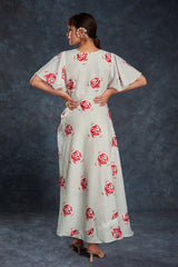 Cream Printed Linen Co-Ord Set | Elegant Ready-To-Wear Top + Pant | Sizes XS–XXL