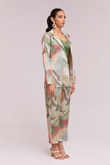 Multicolor Modal Satin 3-Piece Co-Ord Set (Blazer + Blouse + Pant) | Trendy Ready-to-Wear | Sizes XS–XXL