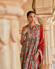 Traditional look Cotten Anarkali dress