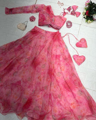 Pink premium Designer Lehenga choli wedding dress Indian outfit