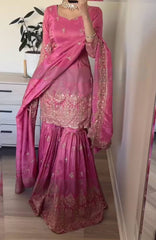 Premium Pink Designer Readymade Top Palazzo Collections