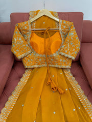 Yellow Designer Saree with Exquisite Thread & Sequin Work