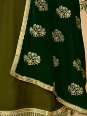 Aamira Lehenga Choli in Mehndi Green Color with Dupatta