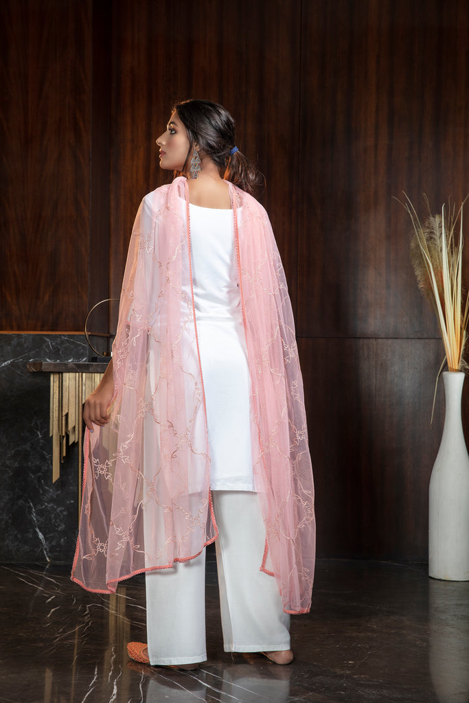 Brilliant Pink Color Georgette Designer Palazzo Salwar Suit