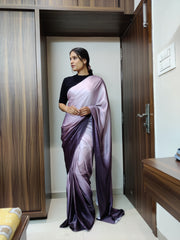 Dual colour Ready to wear saree satin saree