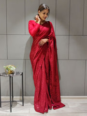 Ready to wear Georgette Saree with Heavy Sequence Work
