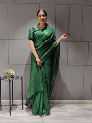 Ready to wear Georgette Saree with Heavy Sequence Work