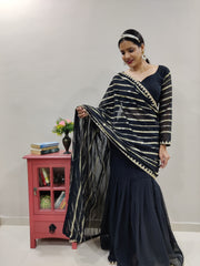 Lehenga Saree in Georgette With Sequence Work