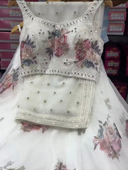 Wedding Designer Organza Silk Flared Lehenga Choli