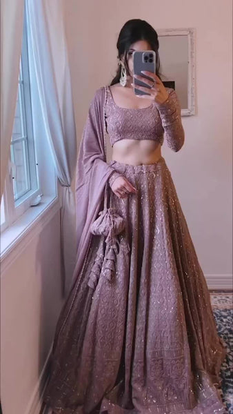Shop Chocolate Brown Lehenga for Women Online from India's Luxury Designers  2024